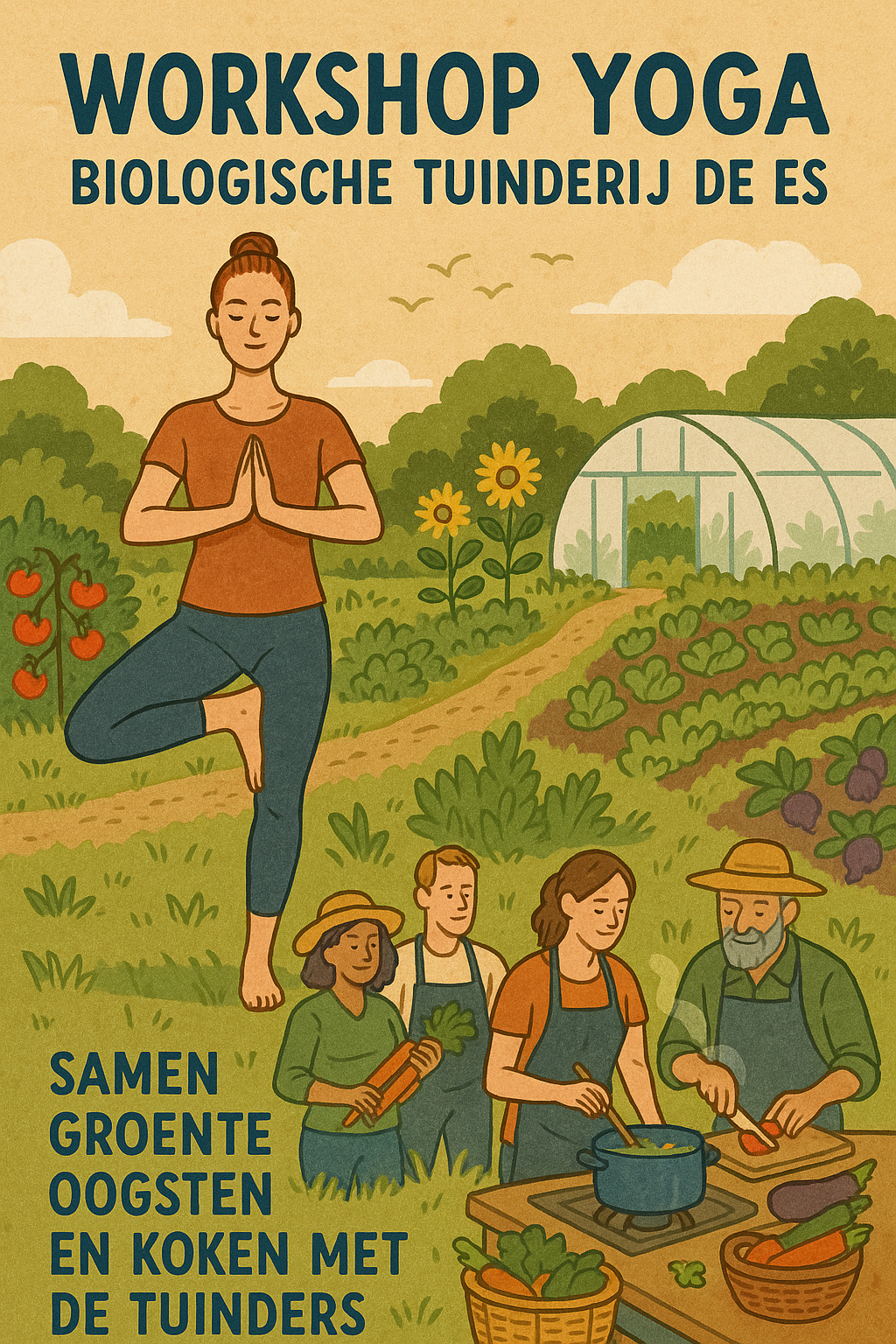 Ontspan, pluk en geniet: yoga en biologisch lunchen bij Tuinderij de Es